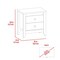 Tuhome Amara Nightstand, Two Shelves, Four Legs, White MLB7144 - alternate 7